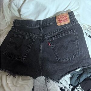 Levi’s 501 black denim shorts